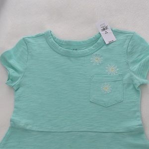 Mint green Gap dress with floral design